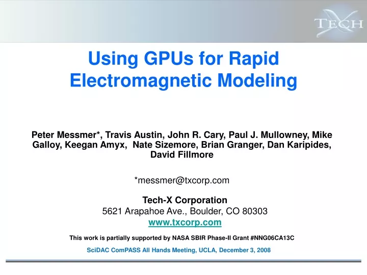 using gpus for rapid electromagnetic modeling