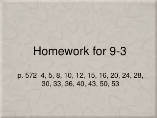 Homework for 9-3