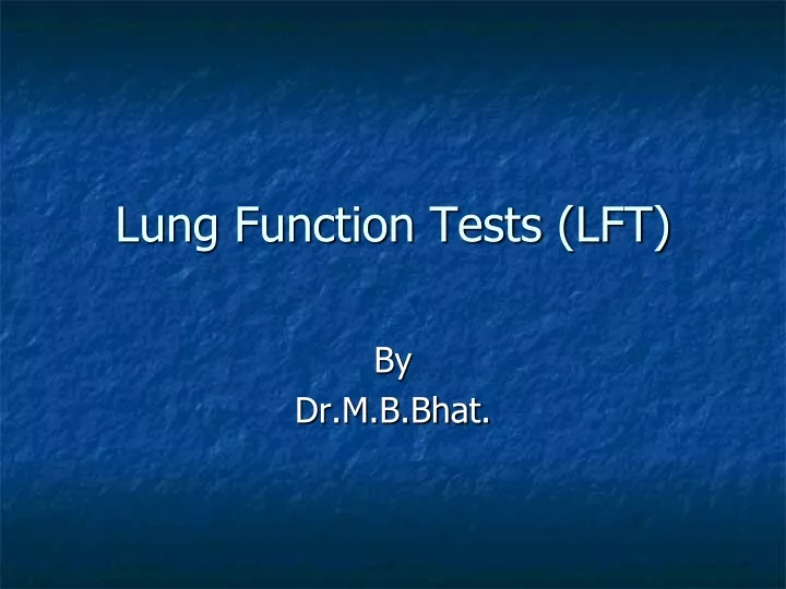 lung function tests lft