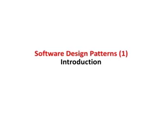 Software Design Patterns (1)