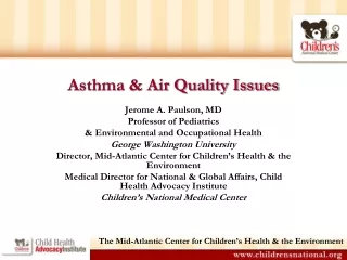 Asthma &amp; Air Quality Issues
