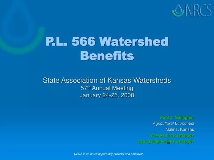 p l 566 watershed benefits