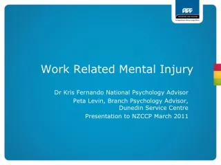 Work Related Mental Injury