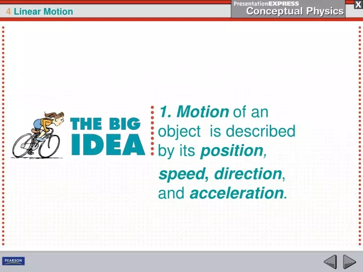 1 motion of an object is described