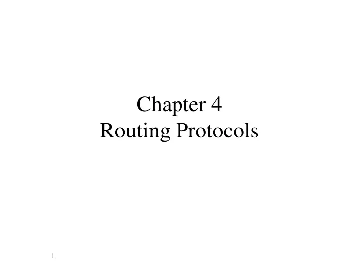 chapter 4 routing protocols