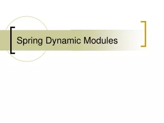 Spring Dynamic Modules