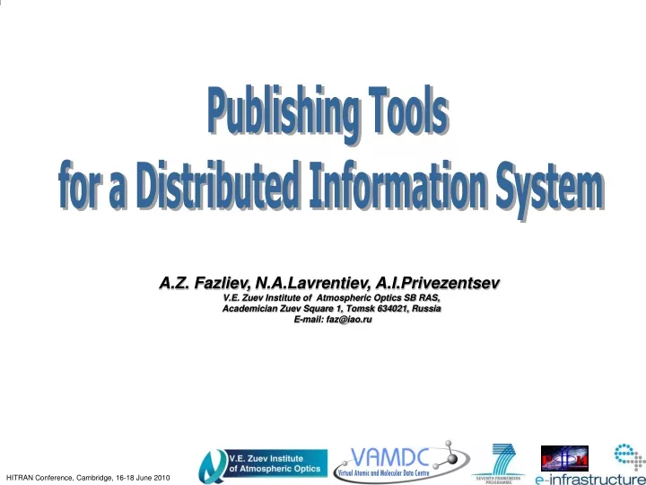publishing tools for a distributed information