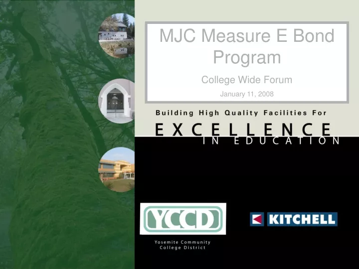 mjc measure e bond program college wide forum