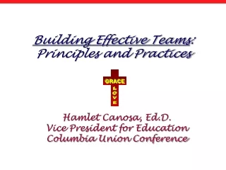 Building Effective Teams :   Principles and Practices