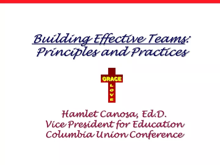 building effective teams principles and practices