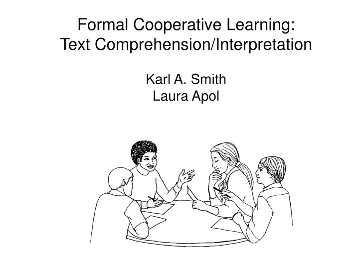 formal cooperative learning text comprehension