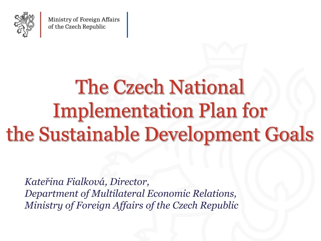 PPT - The Czech National Implementation Plan for the Sustainable ...