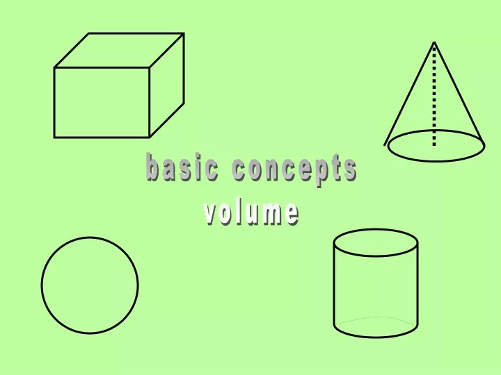 basic concepts volume