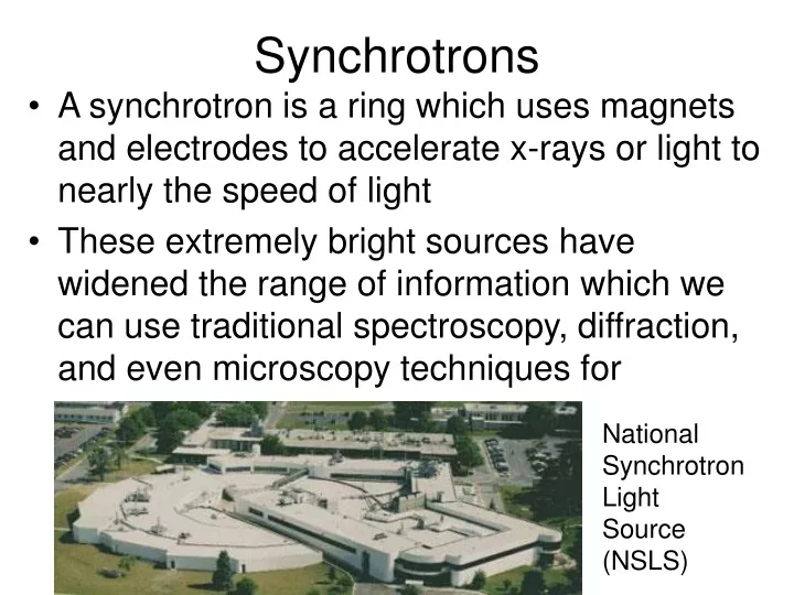 synchrotrons