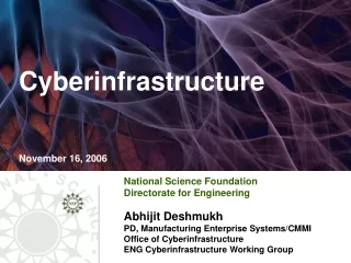 Cyberinfrastructure November 16, 2006