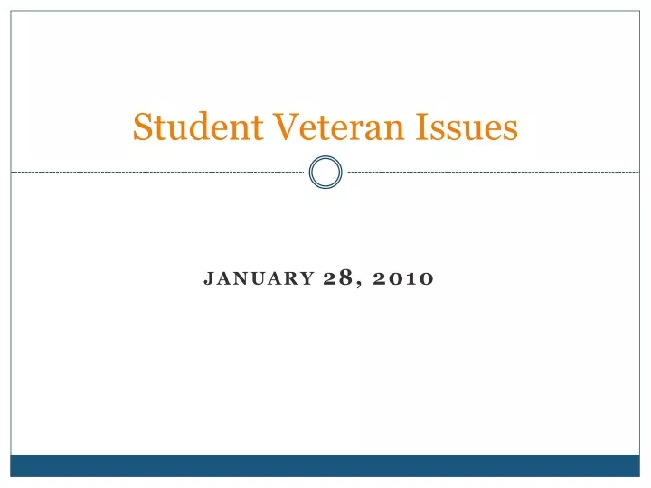 student veteran issues