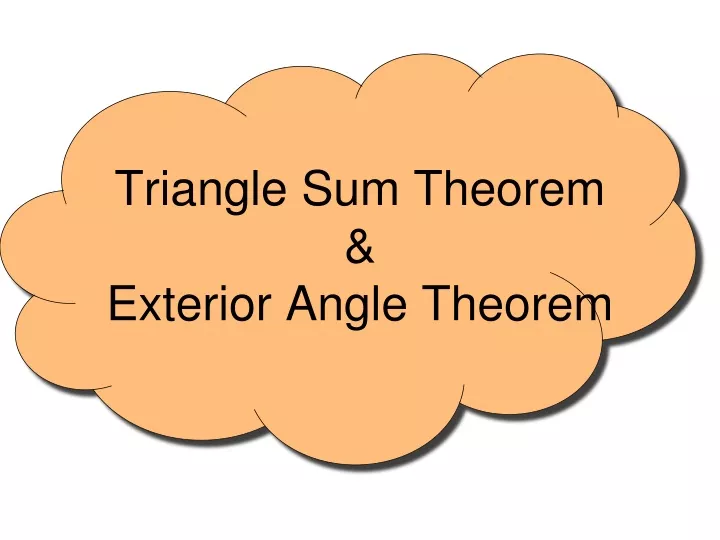 triangle sum theorem exterior angle theorem