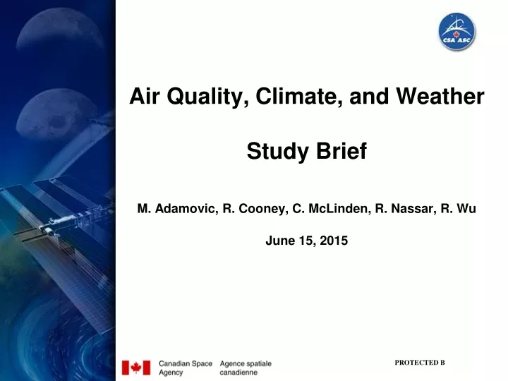 air quality climate and weather study brief
