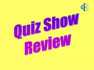 Quiz Show  Review