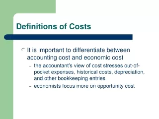 Definitions of Costs