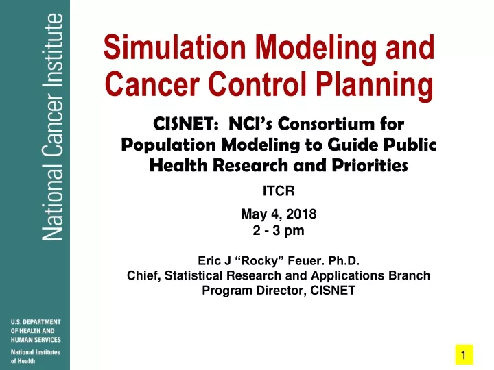 simulation modeling and cancer control planning