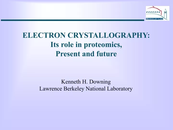 electron crystallography its role in proteomics