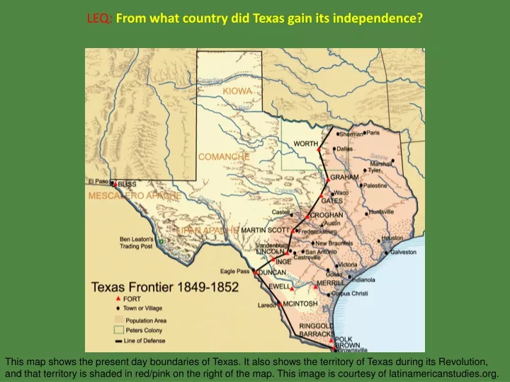 leq from what country did texas gain its independence