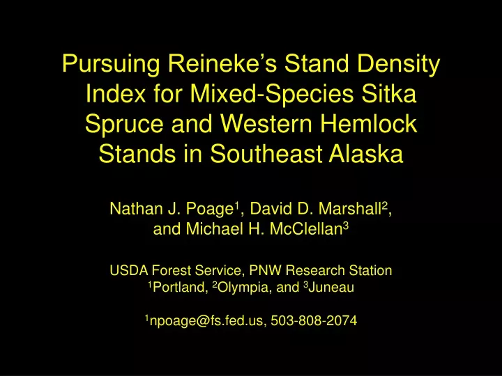 pursuing reineke s stand density index for mixed