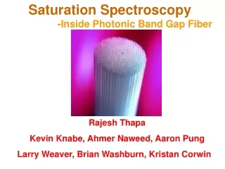 Saturation Spectroscopy -Inside Photonic Band Gap Fiber