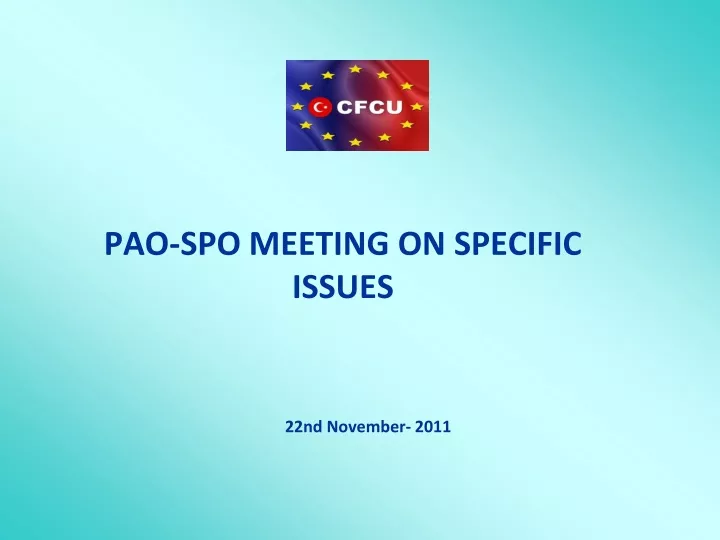 pao spo meeting on specific issues