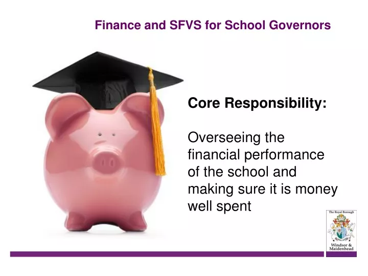 finance and sfvs for school governors