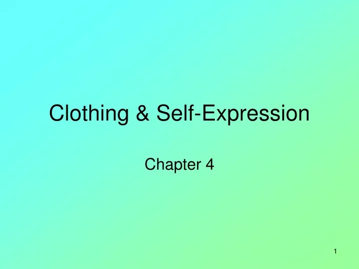 clothing self expression