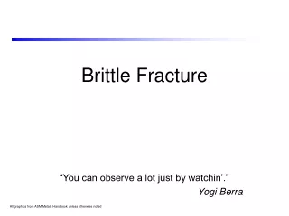 Brittle Fracture