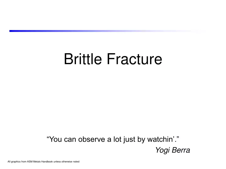 brittle fracture