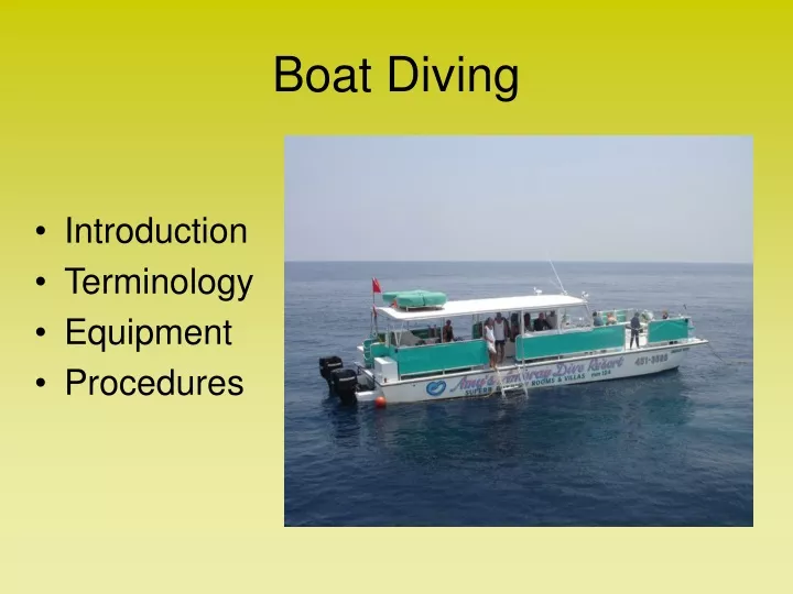 boat diving