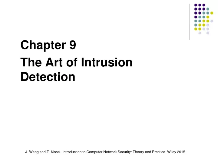 chapter 9 the art of intrusion detection