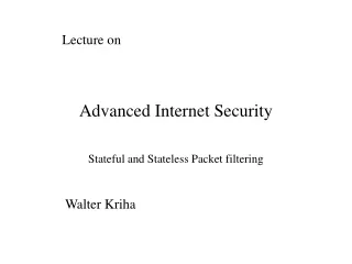 Advanced Internet Security