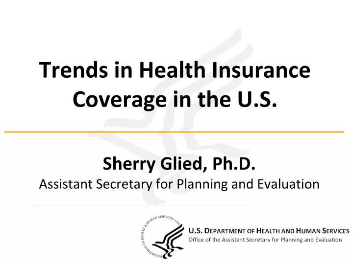 trends in health insurance coverage in the u s