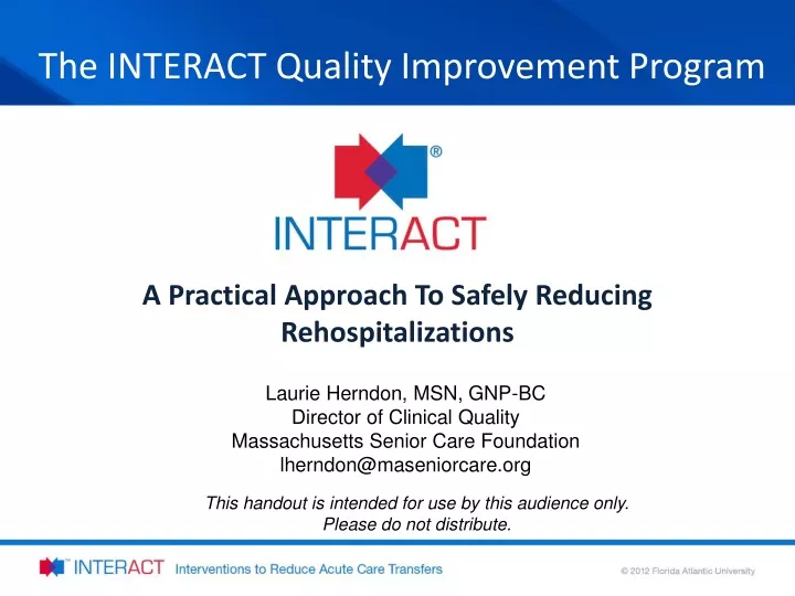 the interact quality improvement program