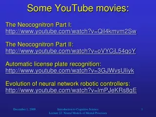 Some YouTube movies: