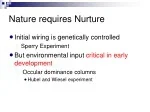 Nature requires Nurture - slide 1