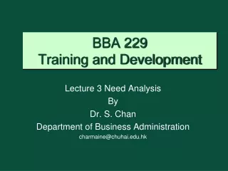 BBA 229  Training and Development
