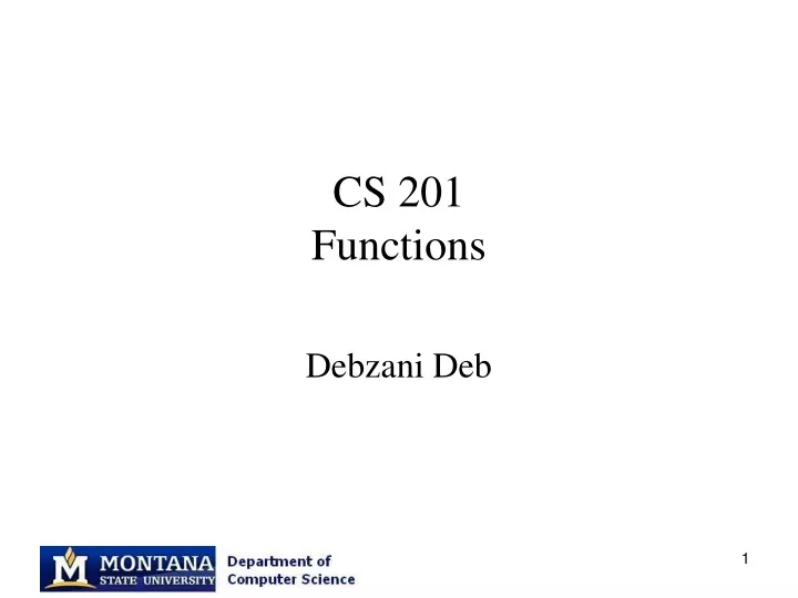 cs 201 functions
