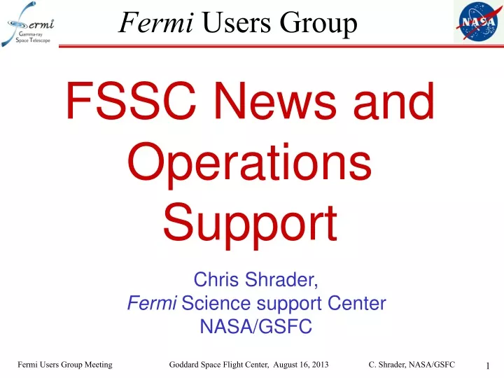 fermi users group