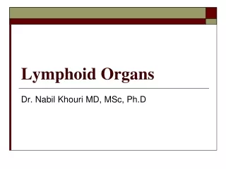 Lymphoid Organs