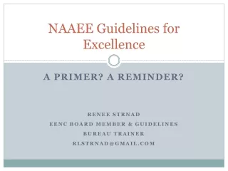 NAAEE Guidelines for Excellence