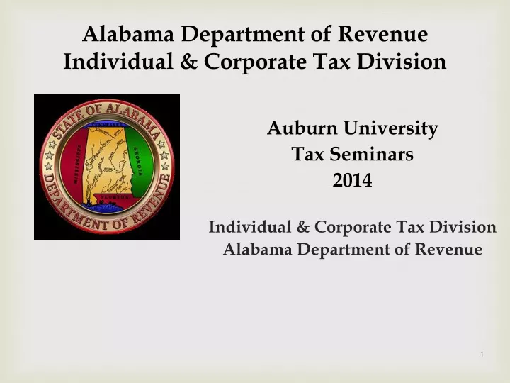 alabama department of revenue individual corporate tax division