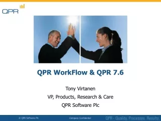QPR WorkFlow &amp; QPR 7.6