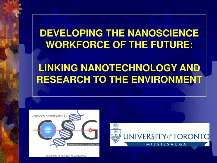 developing the nanoscience workforce