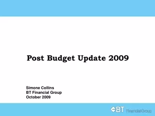 Post Budget Update 2009